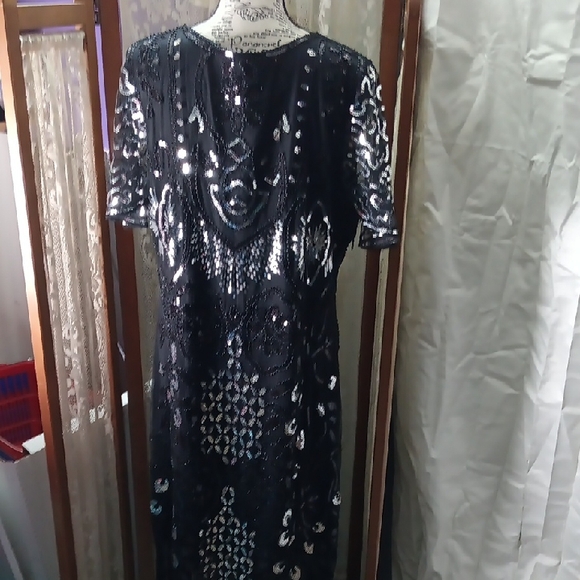 Stunning Black Sequin Maxi Dress - Picture 5 of 5